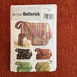 FINAL PRICE $10 Butterick B4560 Messenger Tote Bag Sewing Pattern